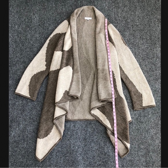 Bryn Walker alpaca and merino wool blend open front draped cardigan size large - Picture 4 of 10